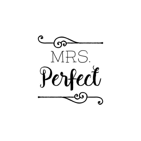 Mrs. Perfect Black Modern Wood Framed Art Print by Murray, Amanda