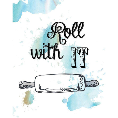 Roll With It White Modern Wood Framed Art Print by Robinson, Carol