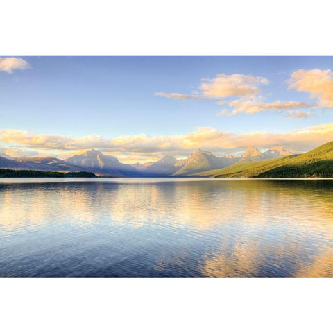 Lake MacDonald Gold Ornate Wood Framed Art Print with Double Matting by Delimont, Danita
