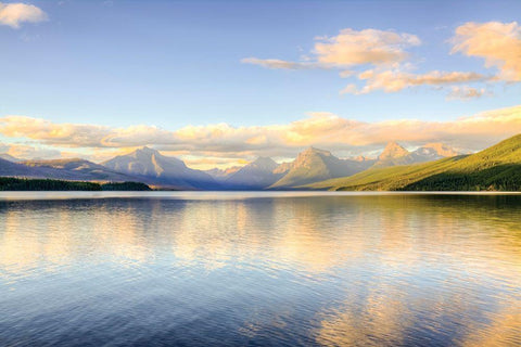 Lake MacDonald Black Ornate Wood Framed Art Print with Double Matting by Delimont, Danita
