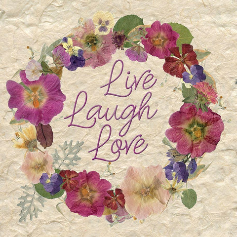 Live,Laugh,Love White Modern Wood Framed Art Print by Robinson, Carol