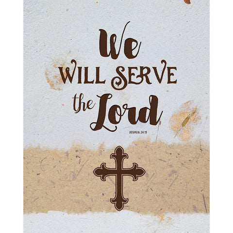 Serve the Lord Black Modern Wood Framed Art Print by Murray, Amanda