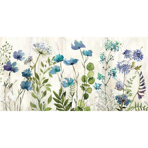 Blue Meadow Gold Ornate Wood Framed Art Print with Double Matting by Knutsen, Conrad