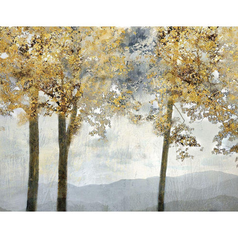 Ridgetop View White Modern Wood Framed Art Print by Nan