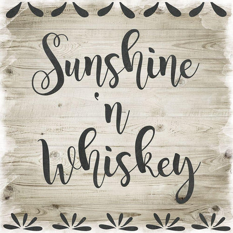 Sunshine n Whiskey Black Ornate Wood Framed Art Print with Double Matting by Murray, Amanda