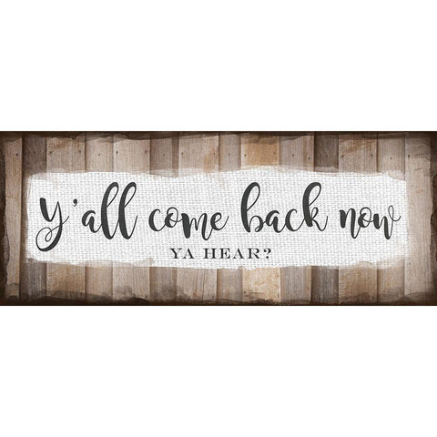 Yall Come Back Now Black Modern Wood Framed Art Print with Double Matting by Murray, Amanda