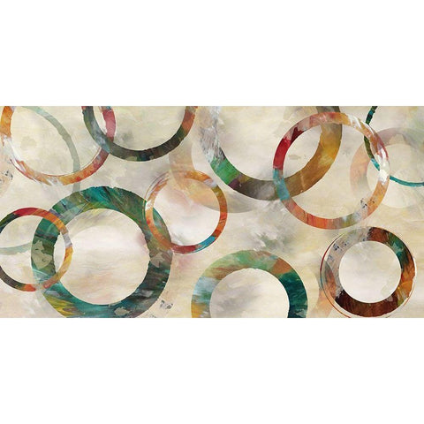 Rings Galore Black Modern Wood Framed Art Print with Double Matting by Nan