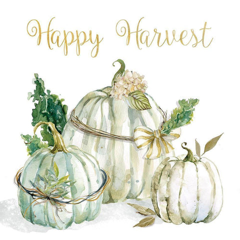 Happy Harvest White Modern Wood Framed Art Print by Robinson, Carol