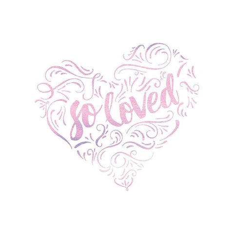 So Loved White Modern Wood Framed Art Print with Double Matting by Murray, Amanda