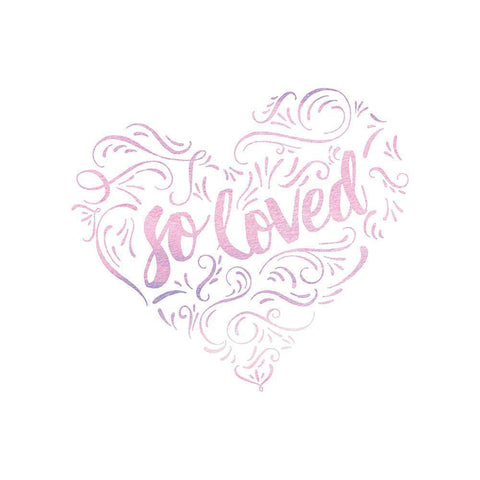 So Loved White Modern Wood Framed Art Print by Murray, Amanda