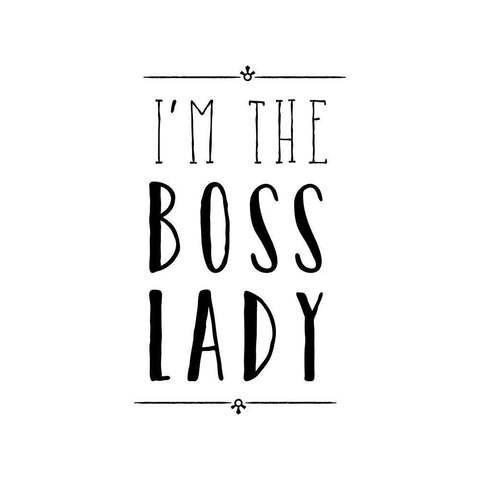 Boss Lady Black Ornate Wood Framed Art Print with Double Matting by Murray, Amanda