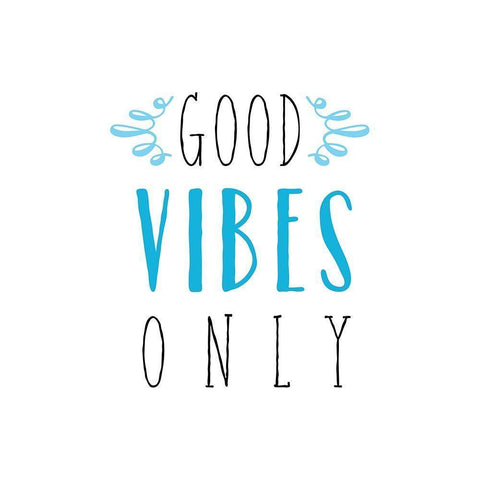 Good Vibes Black Modern Wood Framed Art Print by Murray, Amanda
