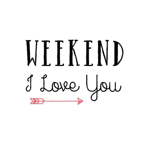 Weekend Black Modern Wood Framed Art Print by Murray, Amanda