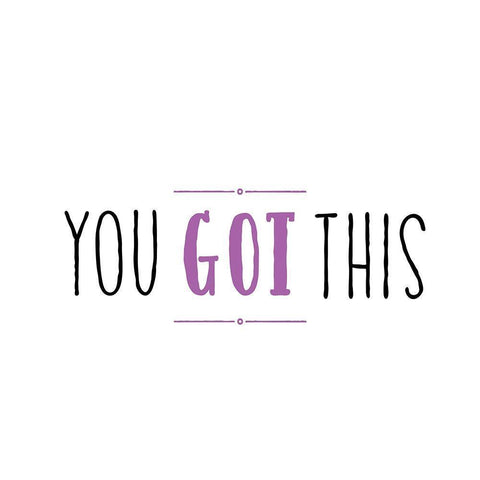 You Got This White Modern Wood Framed Art Print with Double Matting by Murray, Amanda
