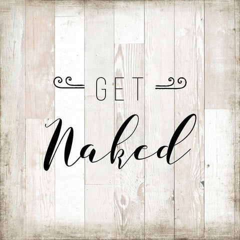 Get Naked Black Modern Wood Framed Art Print by Murray, Amanda