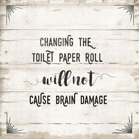 TP Roll Black Modern Wood Framed Art Print with Double Matting by Murray, Amanda