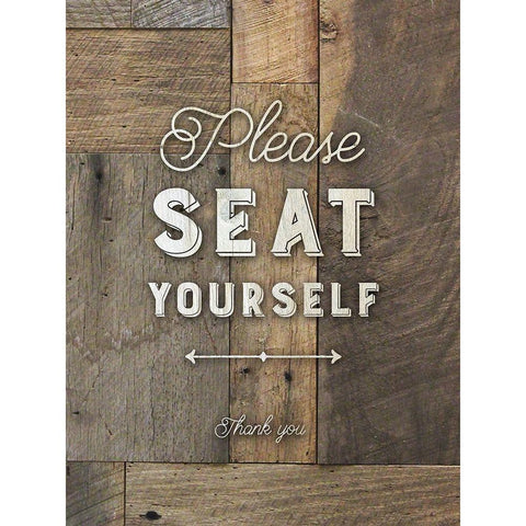 Seat Yourself Black Modern Wood Framed Art Print with Double Matting by Murray, Amanda