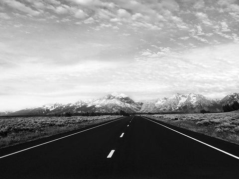 Grand Teton Empty White Modern Wood Framed Art Print with Double Matting by Delimont, Danita