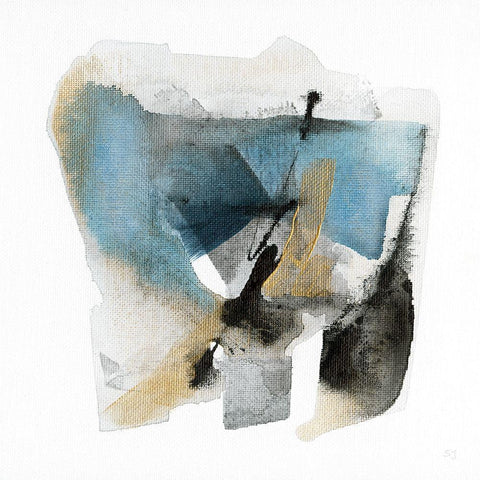Artestian Spring II Black Modern Wood Framed Art Print with Double Matting by Jill, Susan