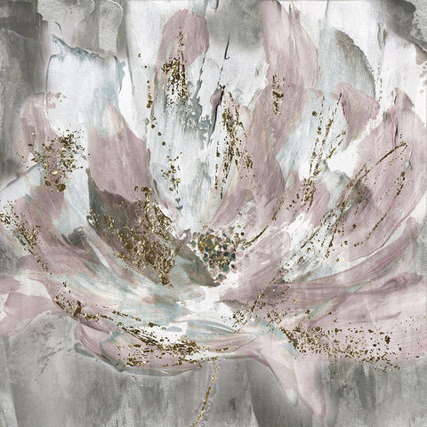 Blush Flower Power White Modern Wood Framed Art Print by Craven, Katrina