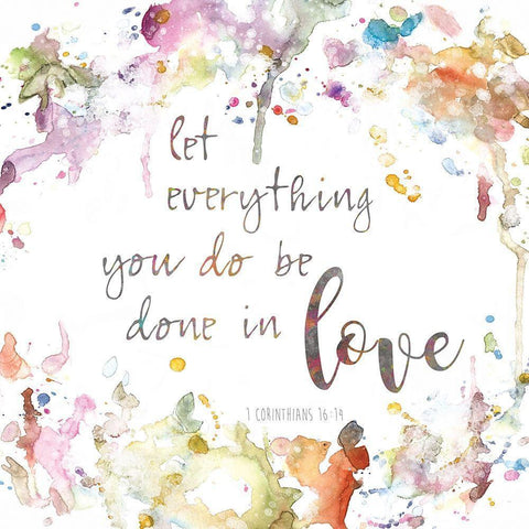 Done In Love White Modern Wood Framed Art Print with Double Matting by Robinson, Carol