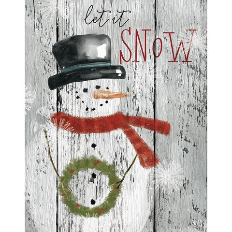 Let It Snow White Modern Wood Framed Art Print by Robinson, Carol