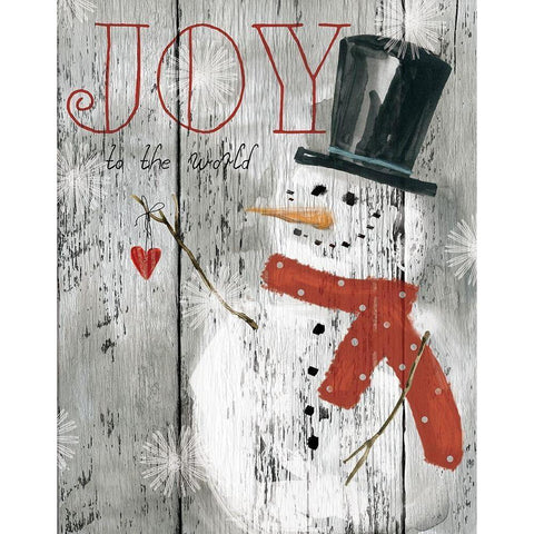 Joy To The World White Modern Wood Framed Art Print by Robinson, Carol