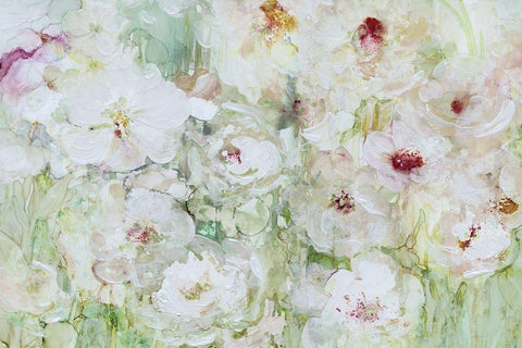 Jardin Blanc Black Ornate Wood Framed Art Print with Double Matting by Robinson, Carol