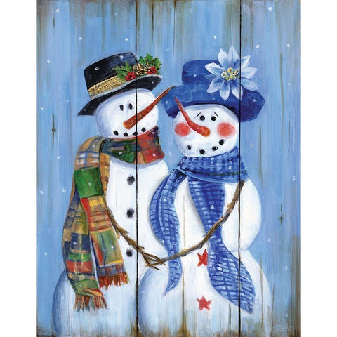 Baby Its Cold Out Gold Ornate Wood Framed Art Print with Double Matting by Dunlap, Marilyn