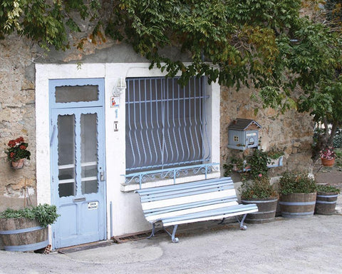 Les Corbieres White Modern Wood Framed Art Print with Double Matting by Delimont, Danita