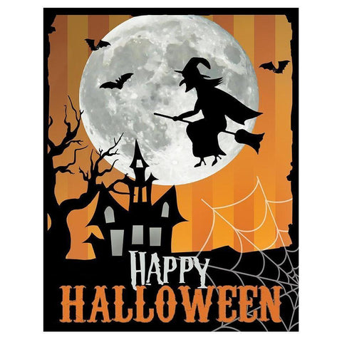 Halloween Night White Modern Wood Framed Art Print by Donovan, Maria