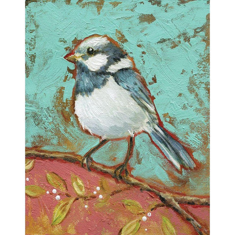 Bright Bird I Black Modern Wood Framed Art Print with Double Matting by Robinson, Carol