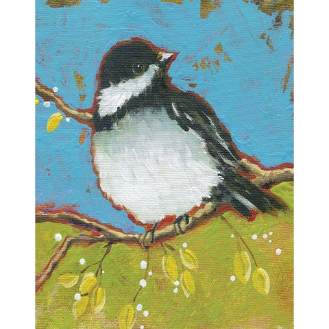 Bright Bird II Black Modern Wood Framed Art Print with Double Matting by Robinson, Carol