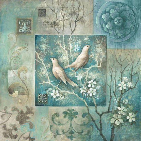 Arboretum Spring Song II White Modern Wood Framed Art Print with Double Matting by Vollherbst-Lane, Elaine