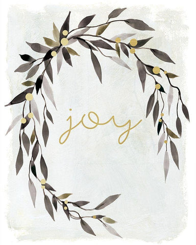 Simple Joy White Modern Wood Framed Art Print with Double Matting by Robinson, Carol