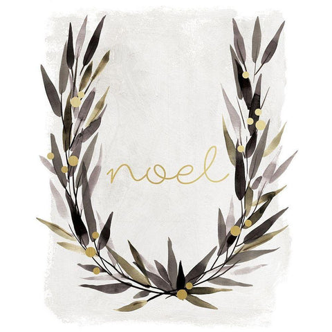 Simple Noel White Modern Wood Framed Art Print by Robinson, Carol