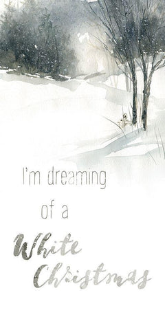 Dreamy White White Modern Wood Framed Art Print with Double Matting by Robinson, Carol