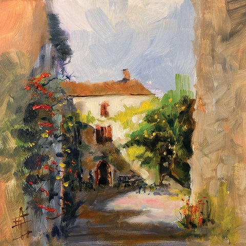 France II White Modern Wood Framed Art Print with Double Matting by Farrall Doyle, Anne