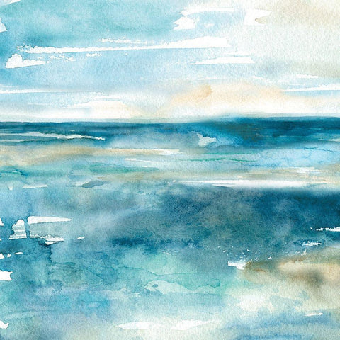 Wash Over Me II Black Modern Wood Framed Art Print with Double Matting by Robinson, Carol