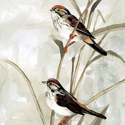 Neutral Spring Black Ornate Wood Framed Art Print with Double Matting by Robinson, Carol