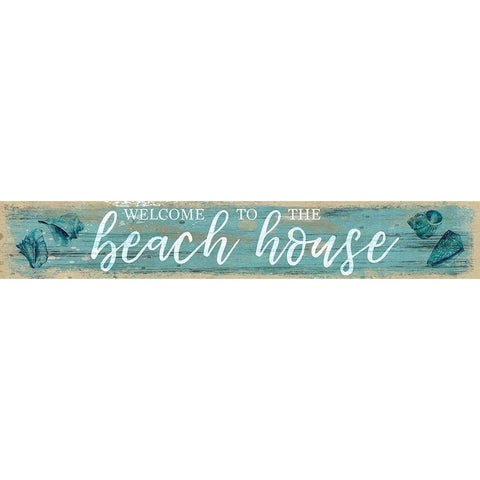 Beach House White Modern Wood Framed Art Print by Robinson, Carol