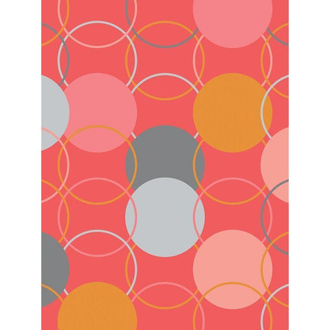 Geometric Circles Black Modern Wood Framed Art Print with Double Matting by Carpentieri, Natalie