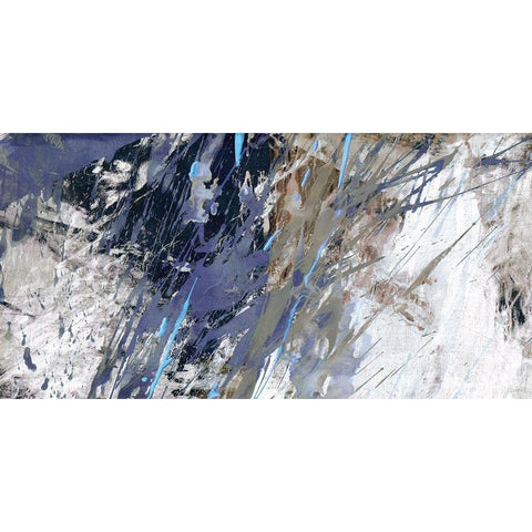 Blue Noise I Black Modern Wood Framed Art Print with Double Matting by Butler, John