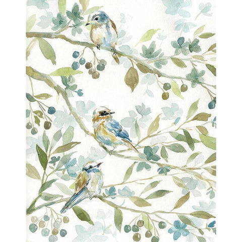 Spring Gold Ornate Wood Framed Art Print with Double Matting by Robinson, Carol