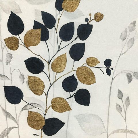 Silhouette Neutre I Gold Ornate Wood Framed Art Print with Double Matting by Tava Studios