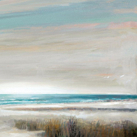 Ocean Oasis White Modern Wood Framed Art Print with Double Matting by Manning, Ruane