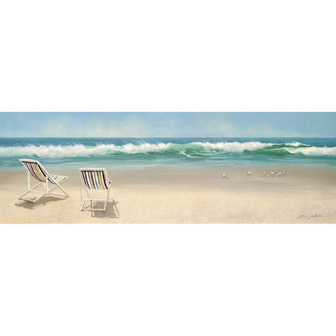 View For Two Black Modern Wood Framed Art Print by Seslar, Lin