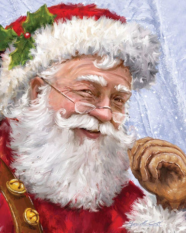 Ole Saint Nick Black Ornate Wood Framed Art Print with Double Matting by Corti, Marcello