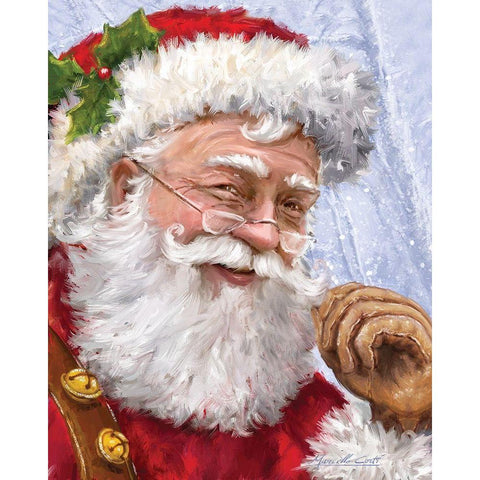 Ole Saint Nick White Modern Wood Framed Art Print by Corti, Marcello