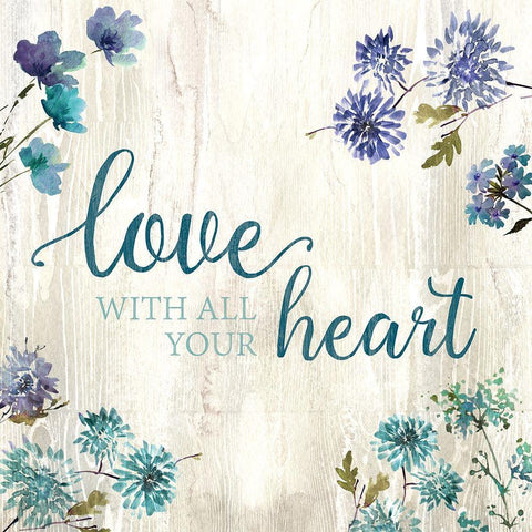 All Your Heart Black Modern Wood Framed Art Print with Double Matting by Knutsen, Conrad